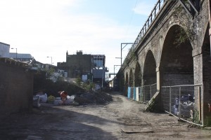 New hub, Hackney Walk, under construction. 