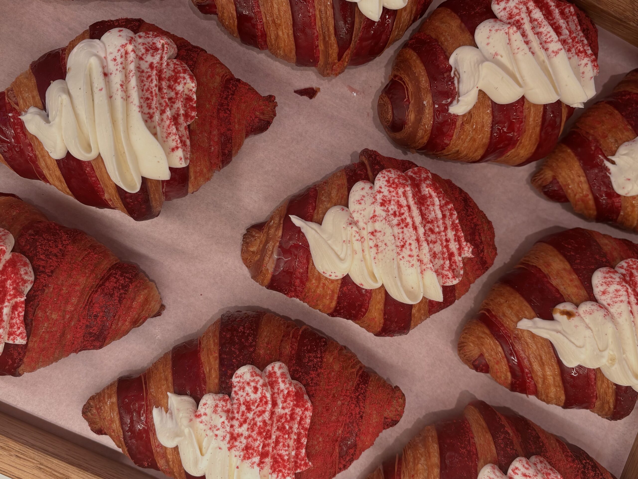 Valentine's day croissant
